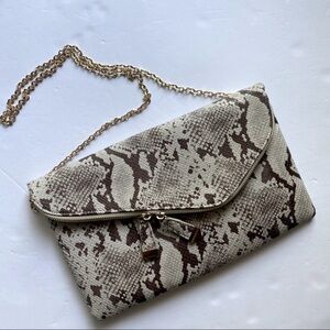 Urban Expression Snake Print Embossed Clutch Purse Bag NWOT